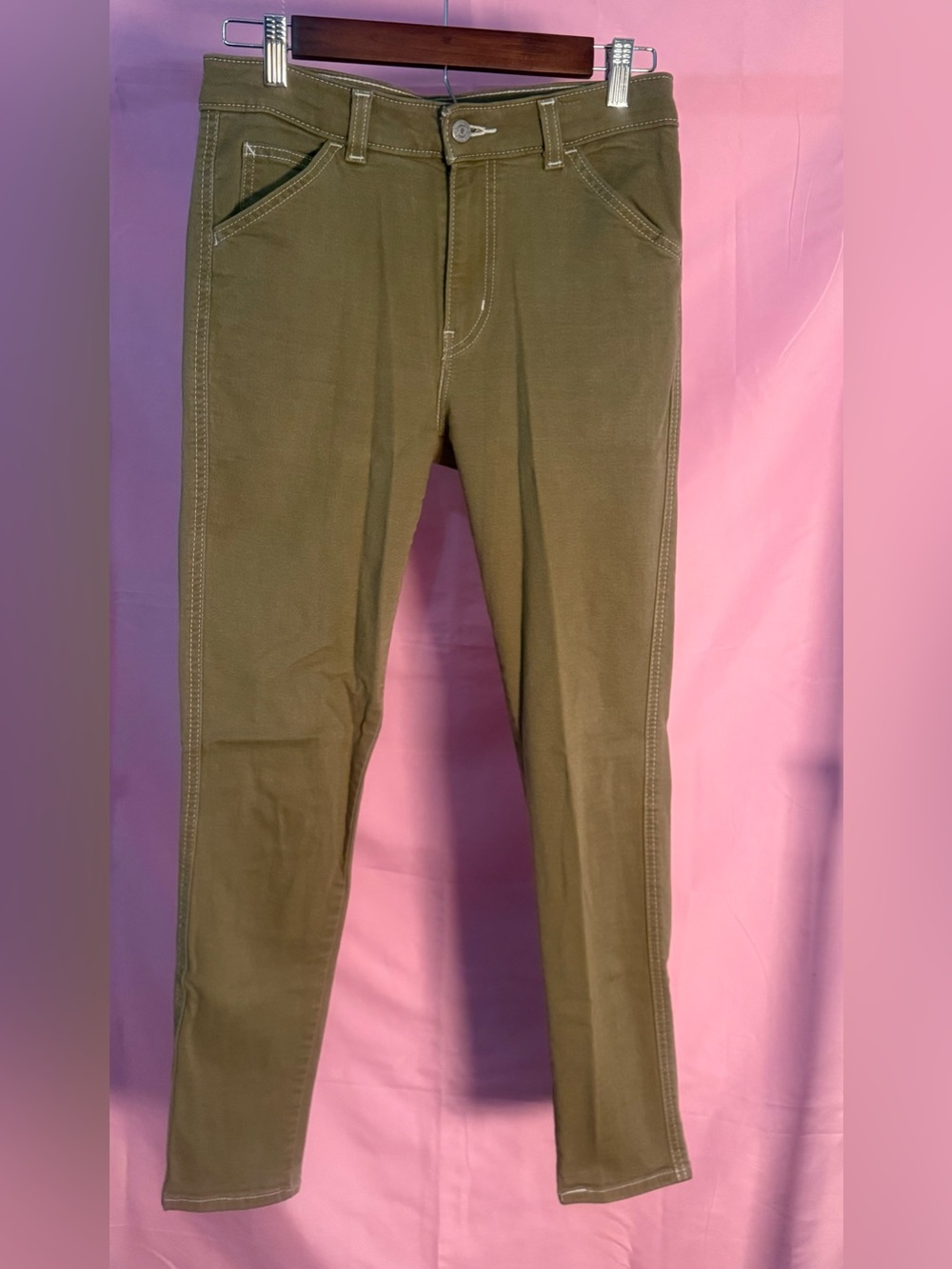 Levi jeans olive green skinny jeans 721 highrise skinny size 28